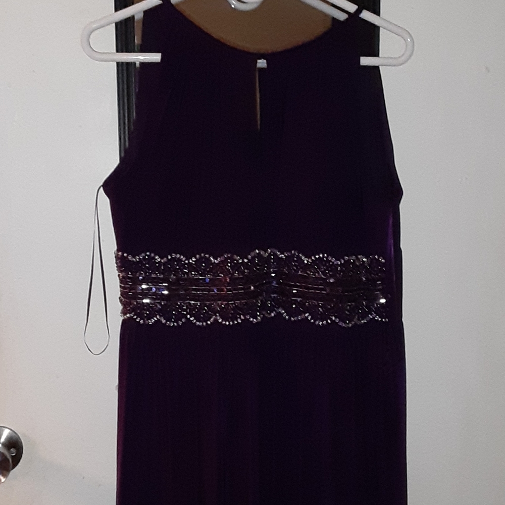 Plum formal Dress with slit
